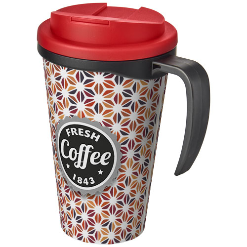 Mug isolant publicitaire 350ml Americano® noir / Rouge